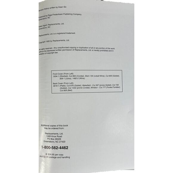 Seneca Glass Company 1891-1983 A Stemware Identification Guide HC - Picture 3 of 5